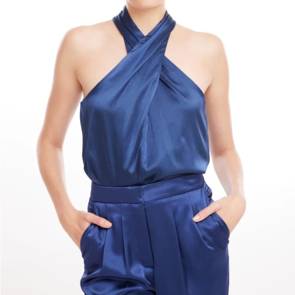 Generation Love - Women - Navy Wisteria Halter Blouse